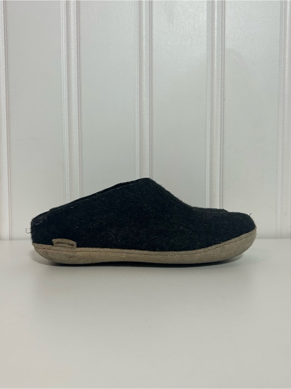 Glerups grey wool slip on leather sole women’s 35 / 5